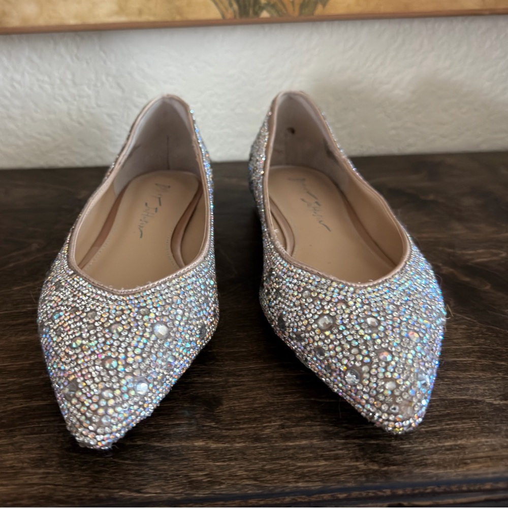 Betsey Johnson Iridescent Crystal Pointed Flats - Picture 4 of 6